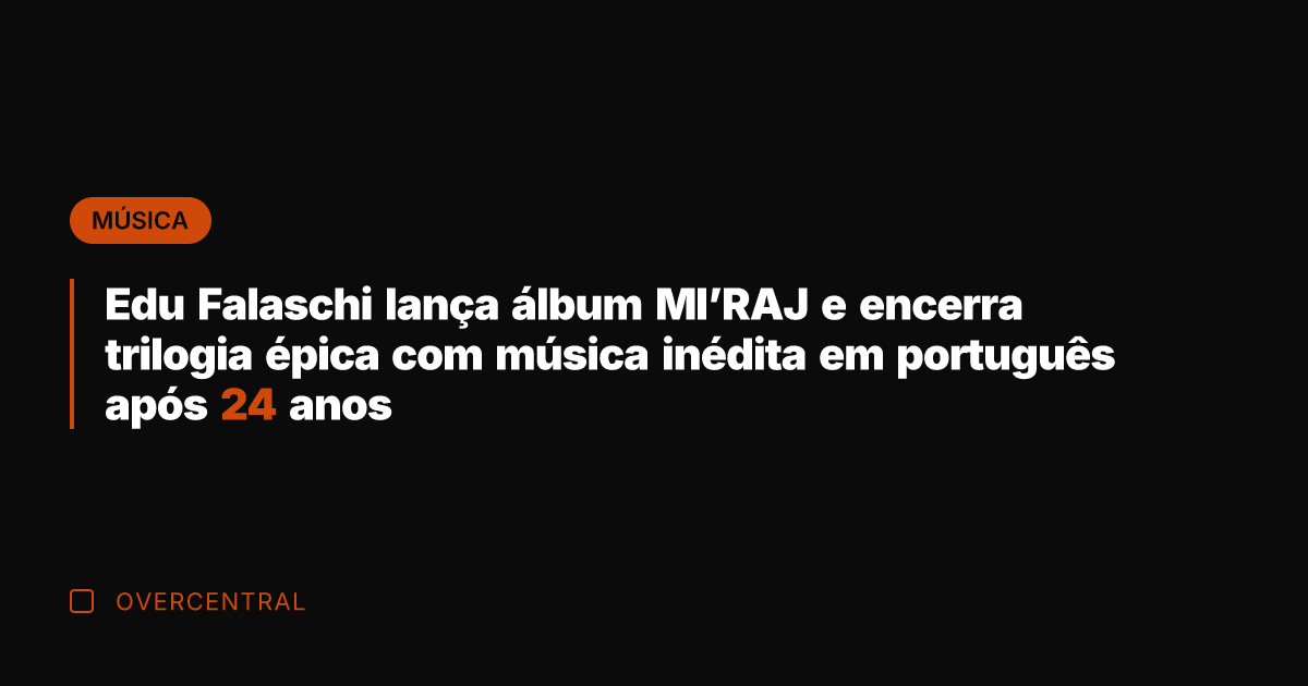 Edu Falaschi lança álbum MI'RAJ e encerra trilogia épica com música inédita
