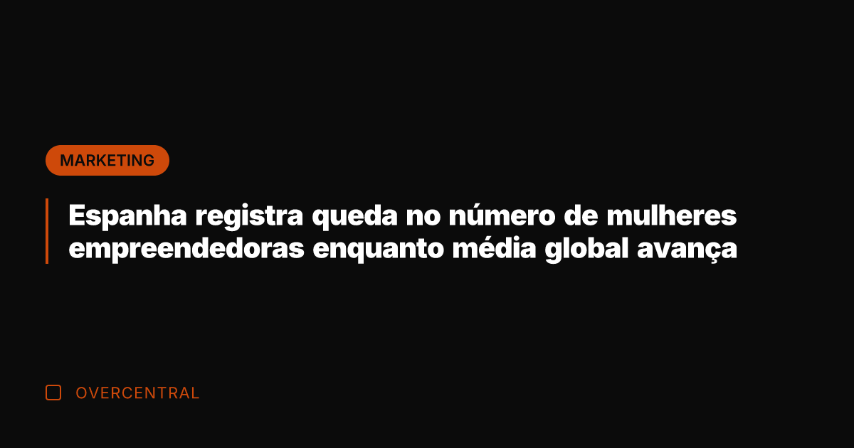 Espanha registra queda no número de mulheres empreendedoras enquanto média global avança