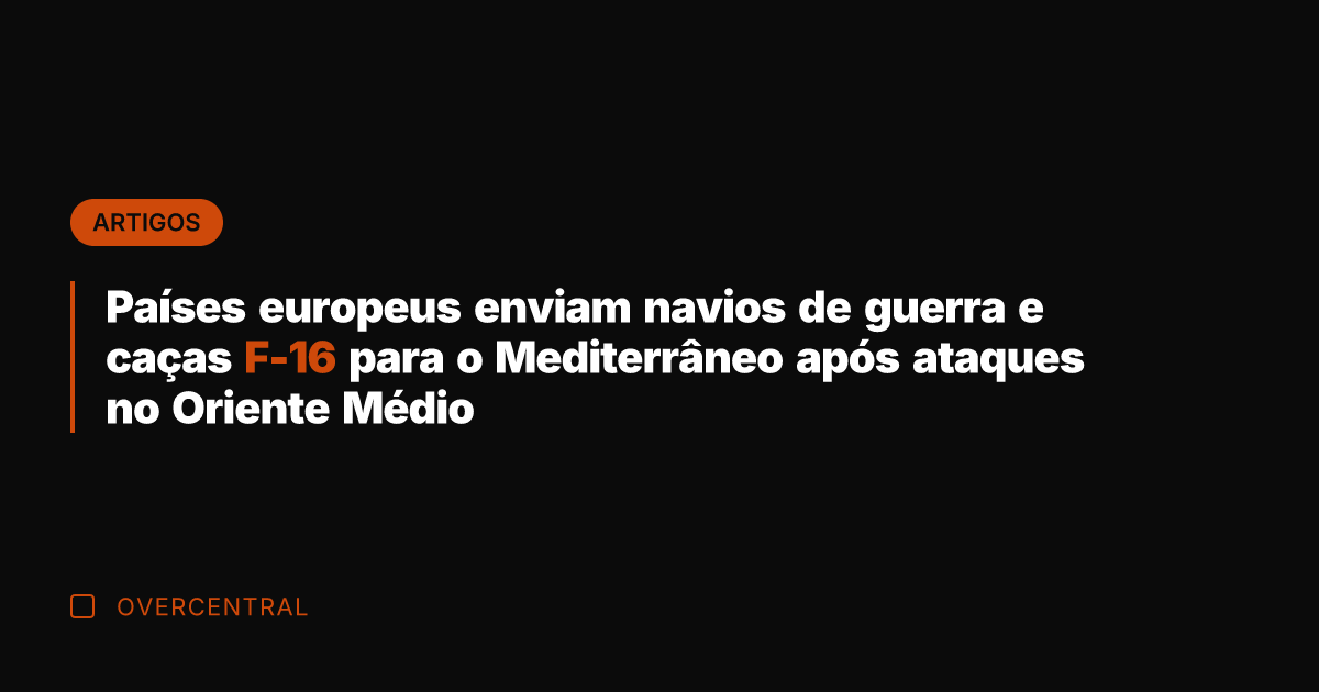Países europeus enviam navios de guerra e caças F-16 para o Mediterrâneo