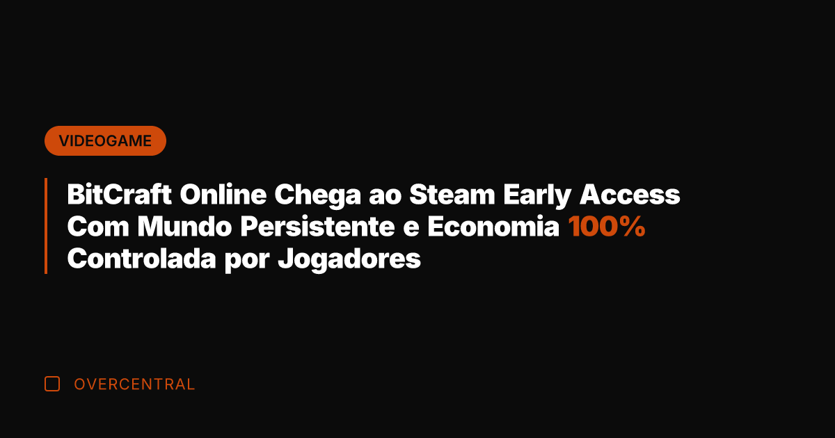 BitCraft Online Chega ao Steam Early Access Com Mundo Persistente e Economia