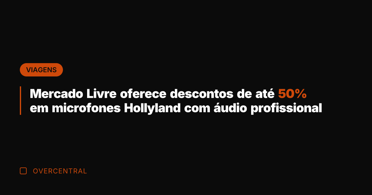Mercado Livre oferece descontos de até 50% em microfones Hollyland com áudio