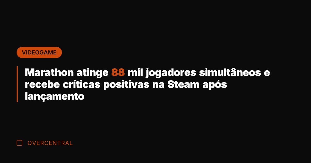 Marathon atinge 88 mil jogadores simultâneos e recebe críticas positivas na Steam Marathon atinge 88 mil jogadores simultâneos e recebe críticas positivas na Steam