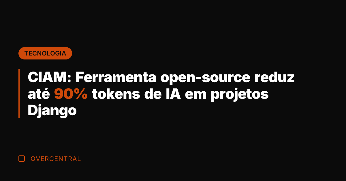 CIAM: Ferramenta open-source reduz até 90% tokens de IA em projetos Django
