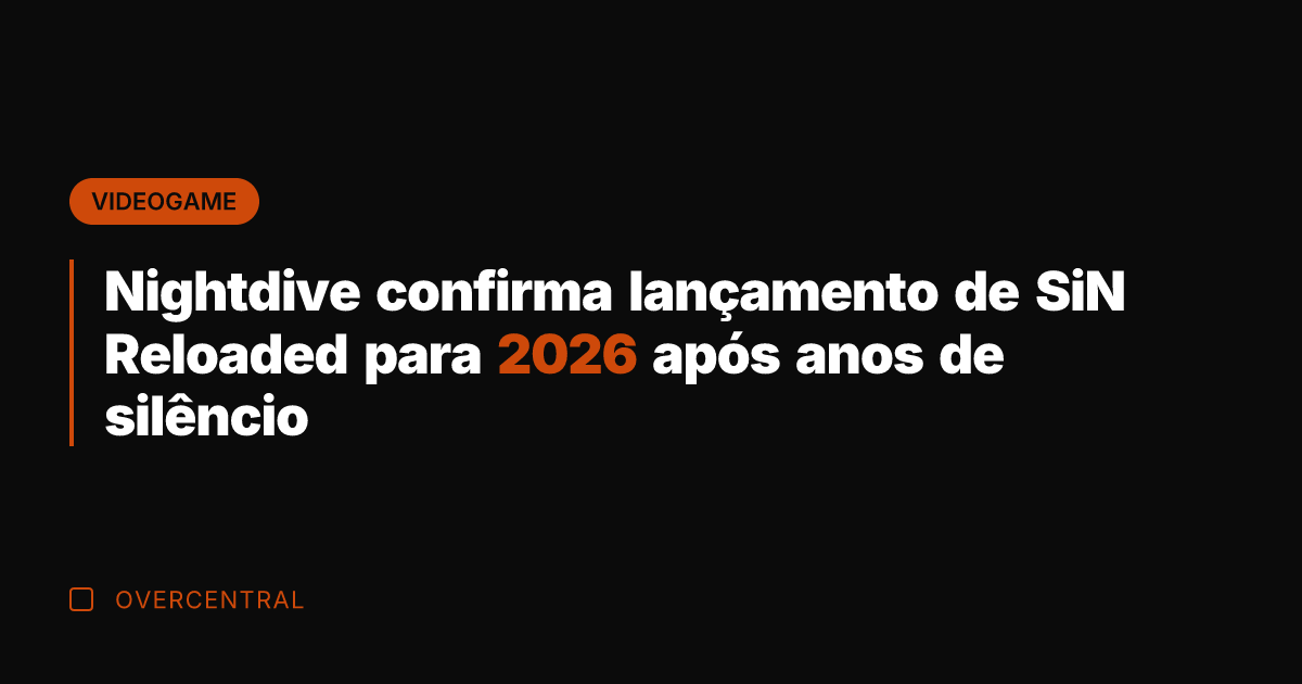 Nightdive confirma lançamento de SiN Reloaded para 2026 após anos de silêncio