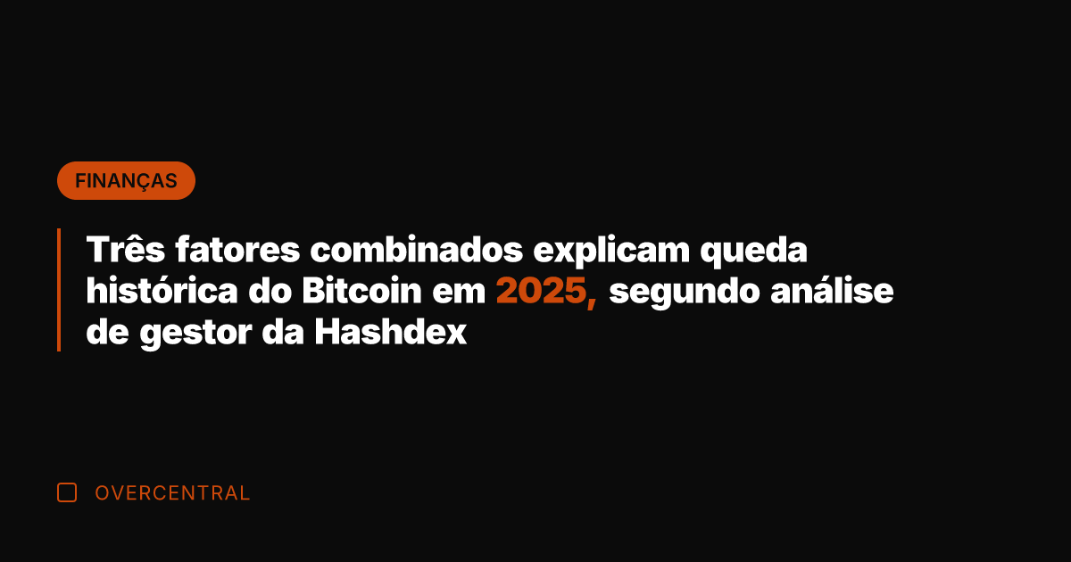 Três fatores combinados explicam queda histórica do Bitcoin em 2025, segundo análise Três fatores combinados explicam queda histórica do Bitcoin em 2025, segundo análise