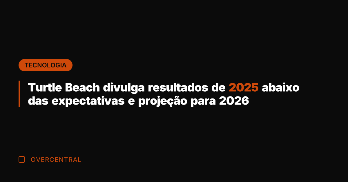 Turtle Beach divulga resultados de 2025 abaixo das expectativas e projeção para