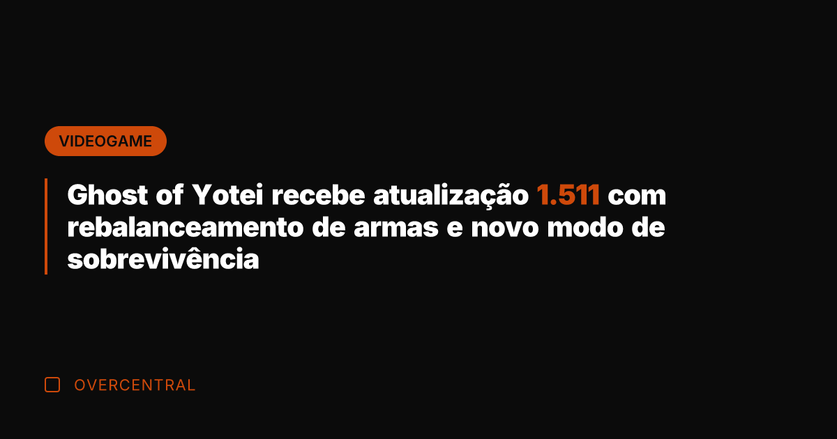 Ghost of Yotei recebe atualização 1.511 com rebalanceamento de armas e novo