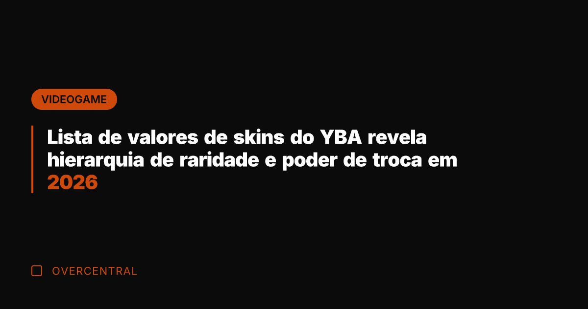 Lista de valores de skins do YBA revela hierarquia de raridade e