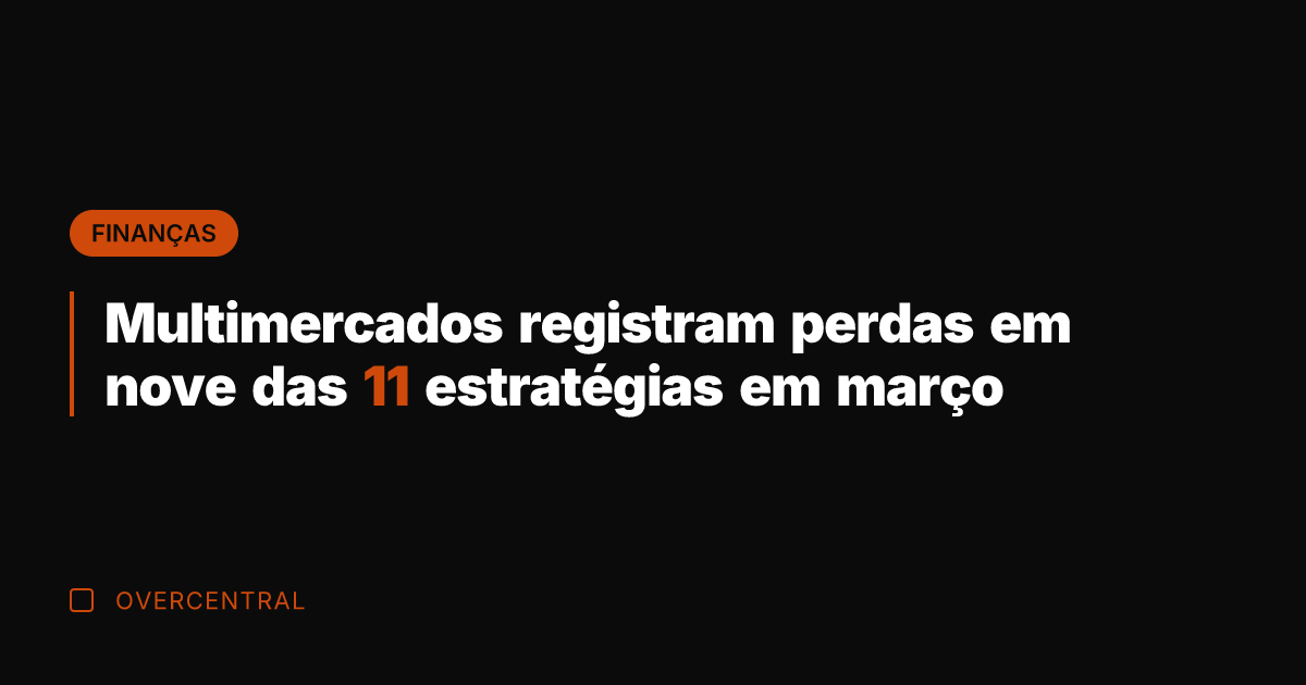 Multimercados registram perdas em nove das 11 estratégias em março
