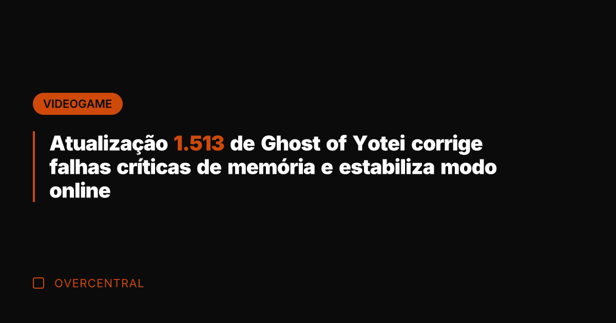 Atualização 1.513 de Ghost of Yotei corrige falhas críticas de memória e