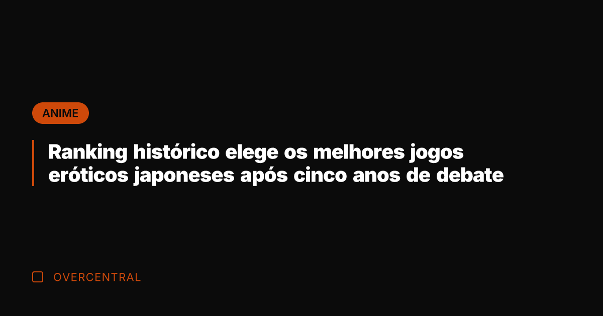 Ranking histórico elege os melhores jogos eróticos japoneses após cinco anos de