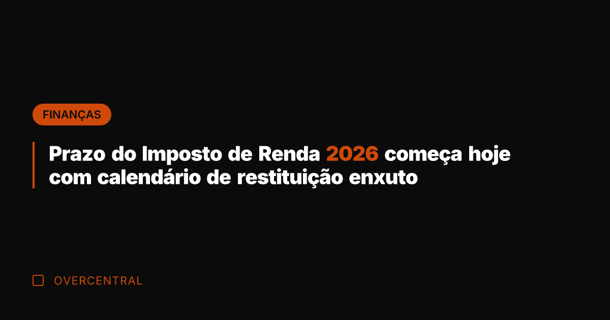 Prazo do Imposto de Renda 2026 começa hoje com calendário de restituição
