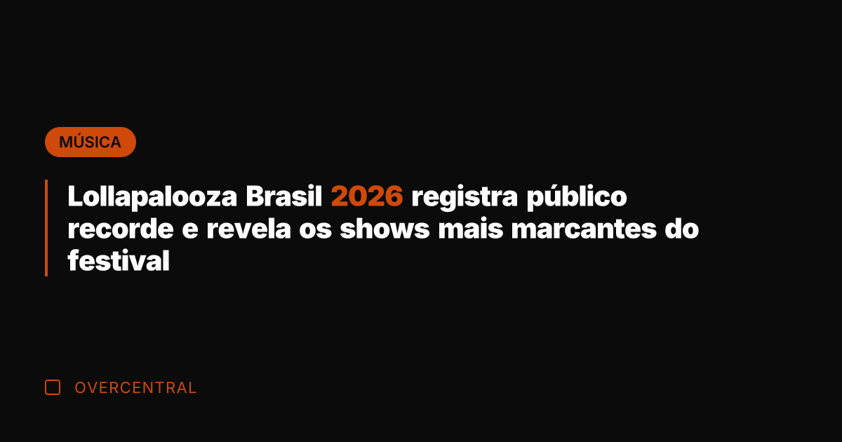 Lollapalooza Brasil 2026 registra público recorde e revela os shows mais marcantes