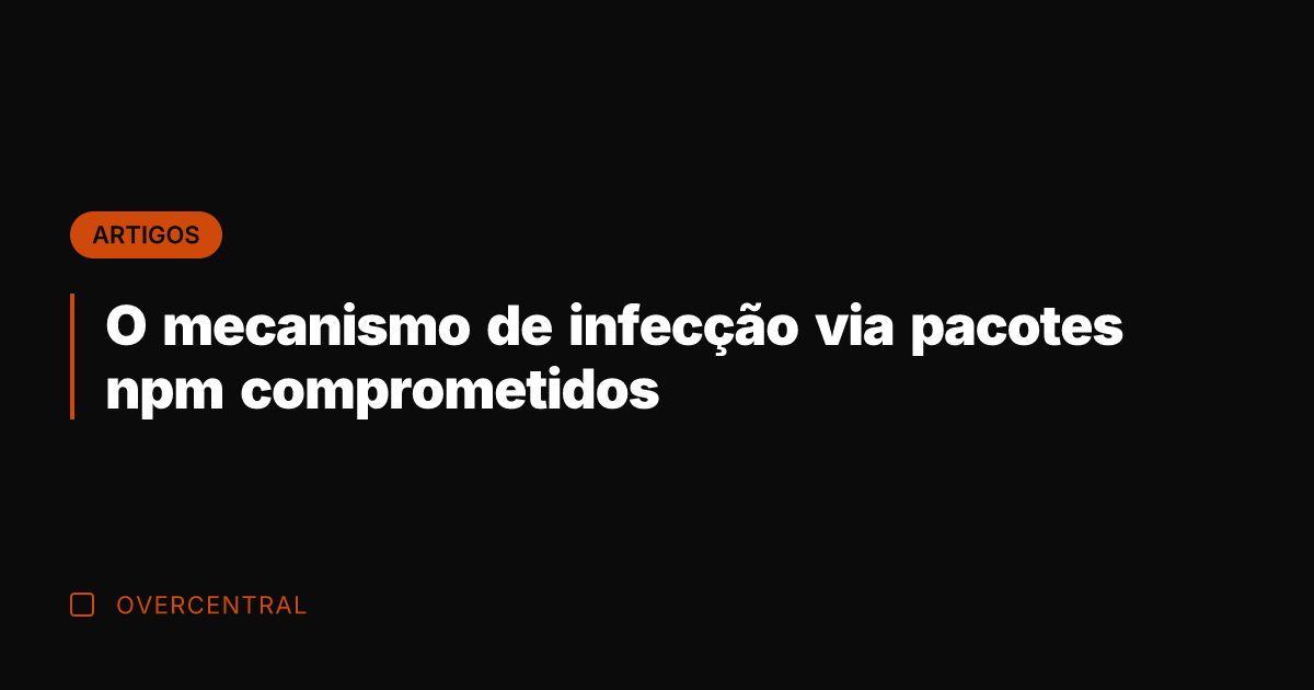 O mecanismo de infecção via pacotes npm comprometidos