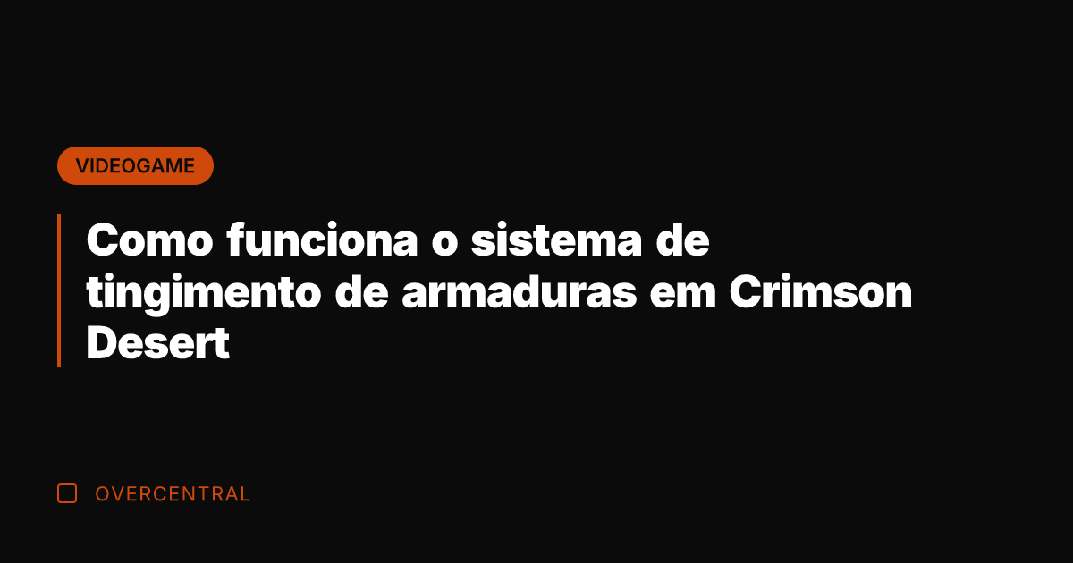 Como funciona o sistema de tingimento de armaduras em Crimson Desert Como funciona o sistema de tingimento de armaduras em Crimson Desert