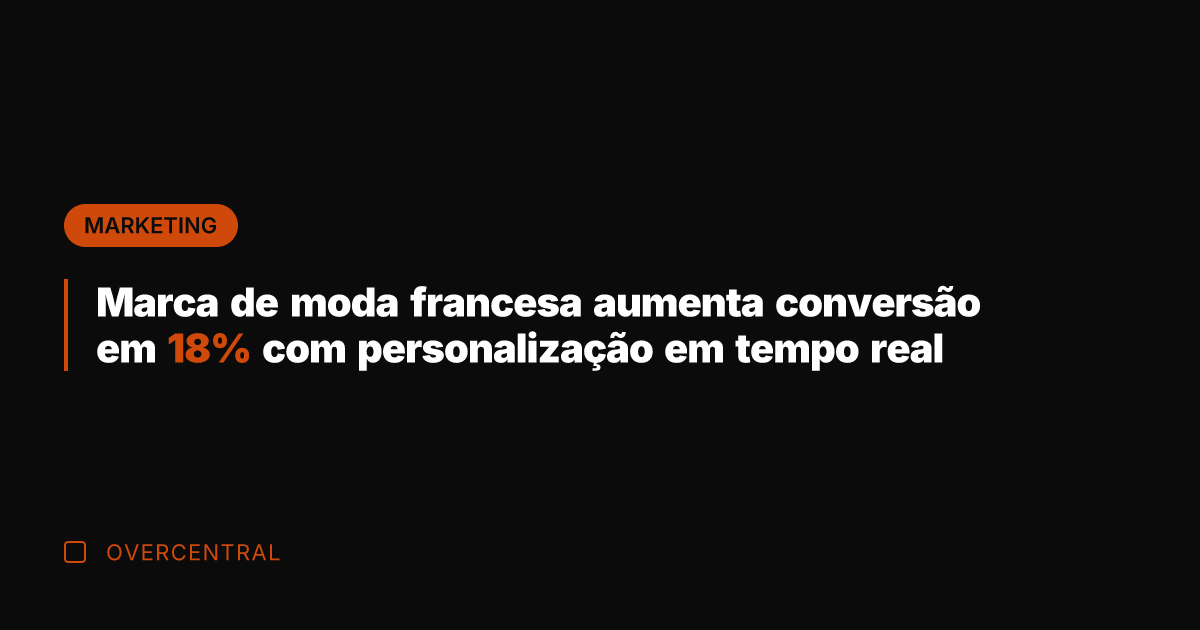 Marca de moda francesa aumenta conversão em 18% com personalização em tempo