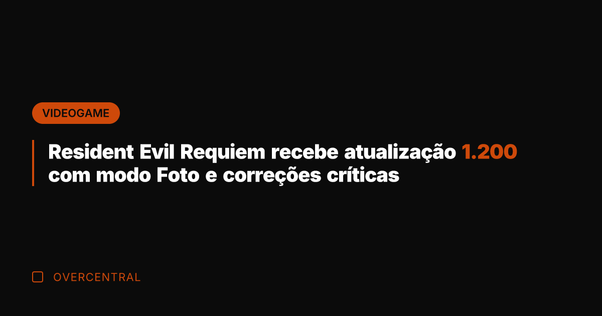 Resident Evil Requiem recebe atualização 1.200 com modo Foto e correções críticas