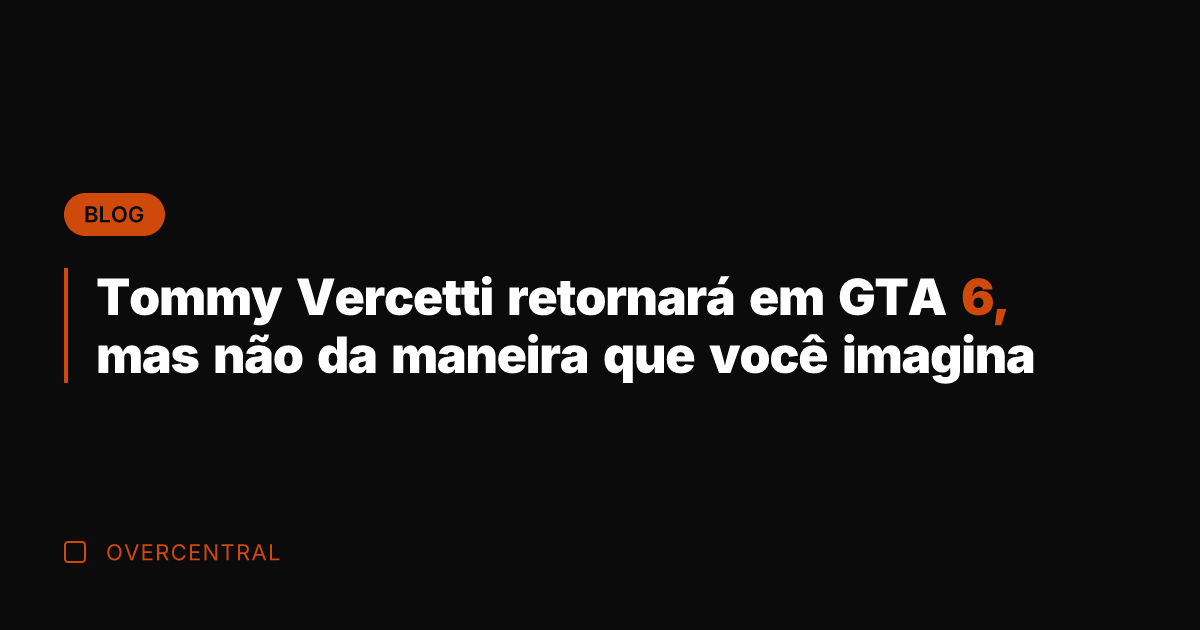Tommy Vercetti retornará em GTA 6, mas não da maneira que você