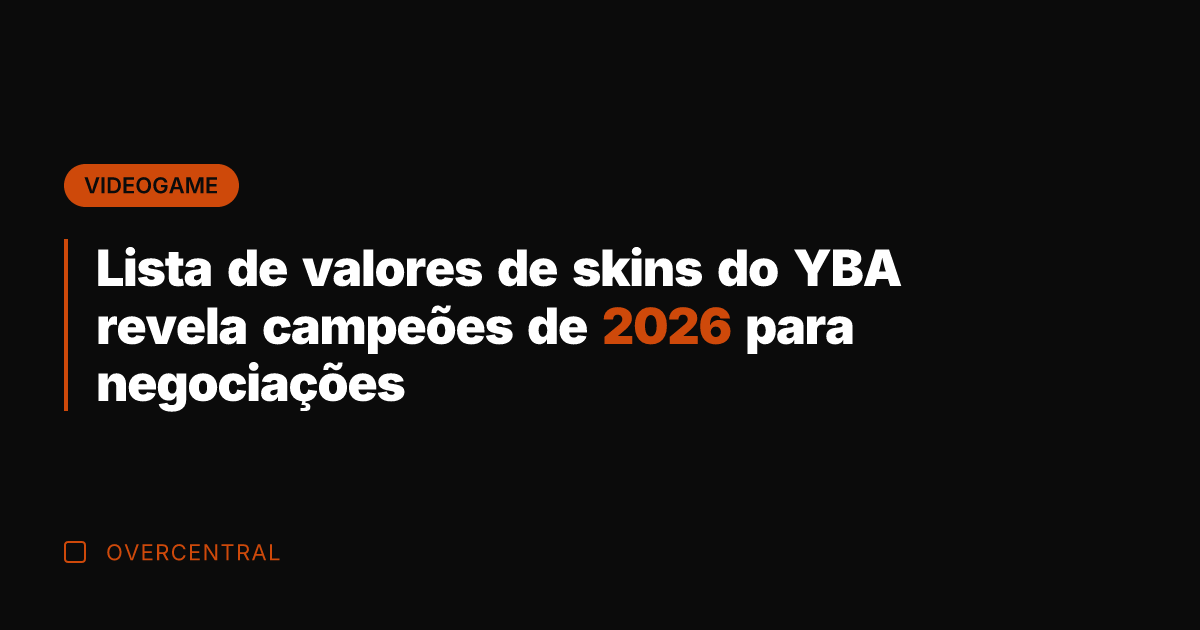 Lista de valores de skins do YBA revela campeões de 2026 para