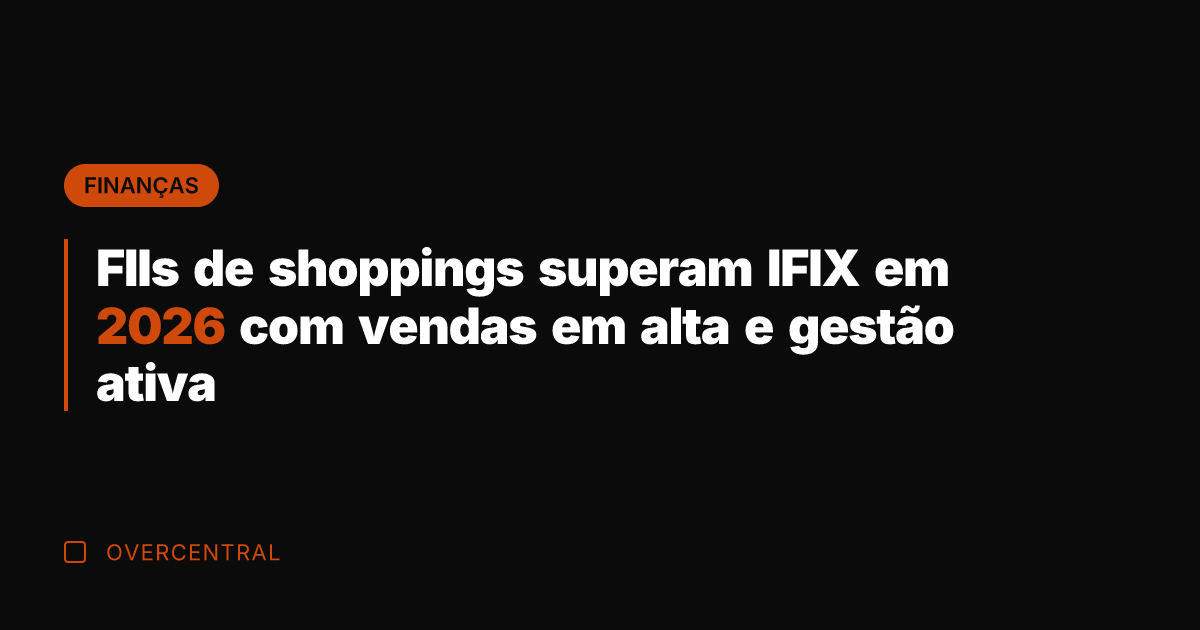 FIIs de shoppings superam IFIX em 2026 com vendas em alta e