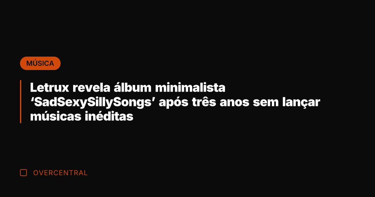 Letrux revela álbum minimalista 'SadSexySillySongs' após três anos sem lançar músicas inéditas