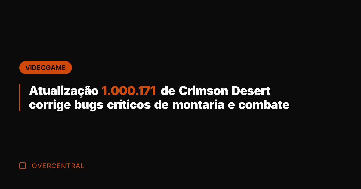 Atualização 1.000.171 de Crimson Desert corrige bugs críticos de montaria e combate