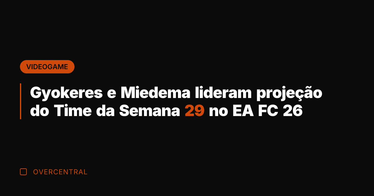 Gyokeres e Miedema lideram projeção do Time da Semana 29 no EA