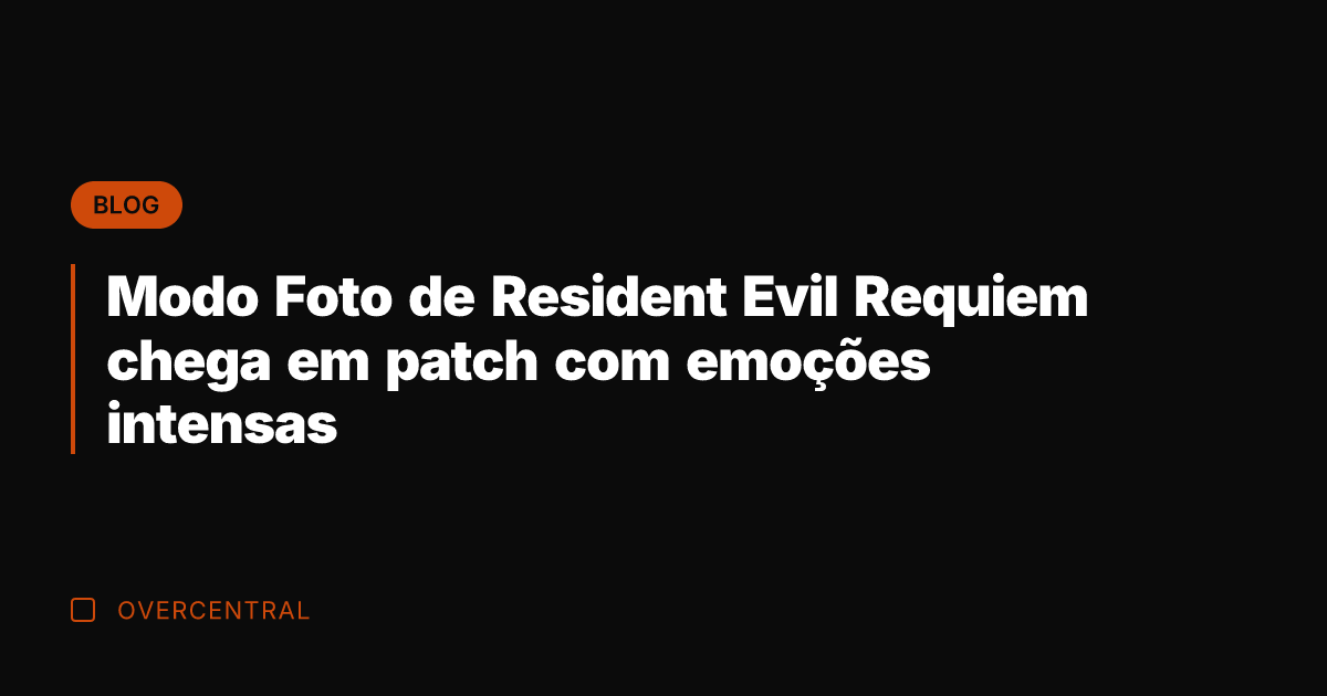 Modo Foto de Resident Evil Requiem chega em patch com emoções intensas