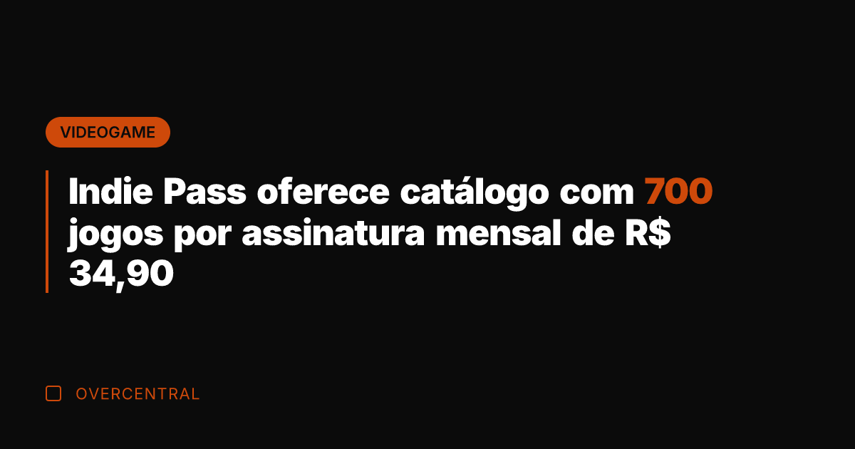 Indie Pass oferece catálogo com 700 jogos por assinatura mensal de R$
