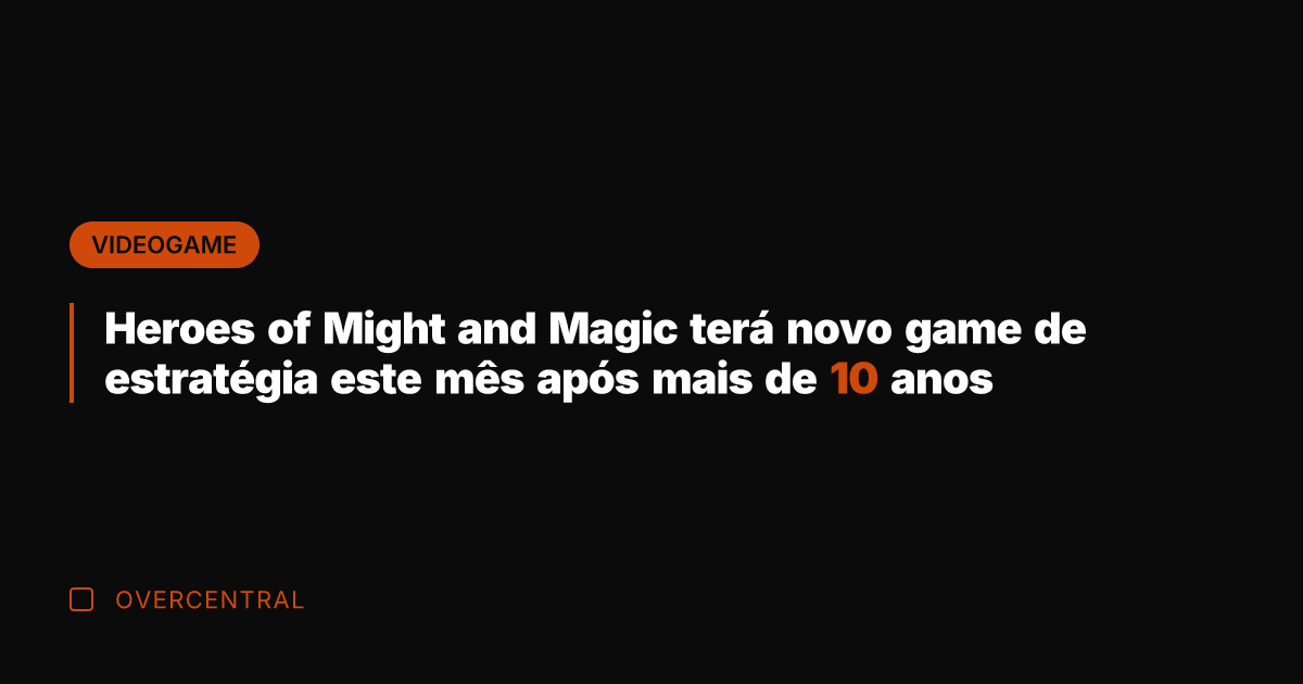 Heroes of Might and Magic terá novo game de estratégia este mês
