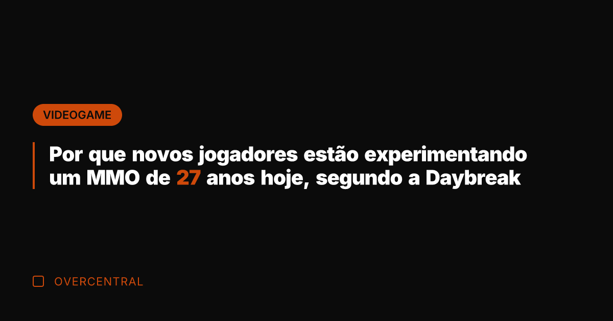 Por que novos jogadores estão experimentando um MMO de 27 anos hoje,