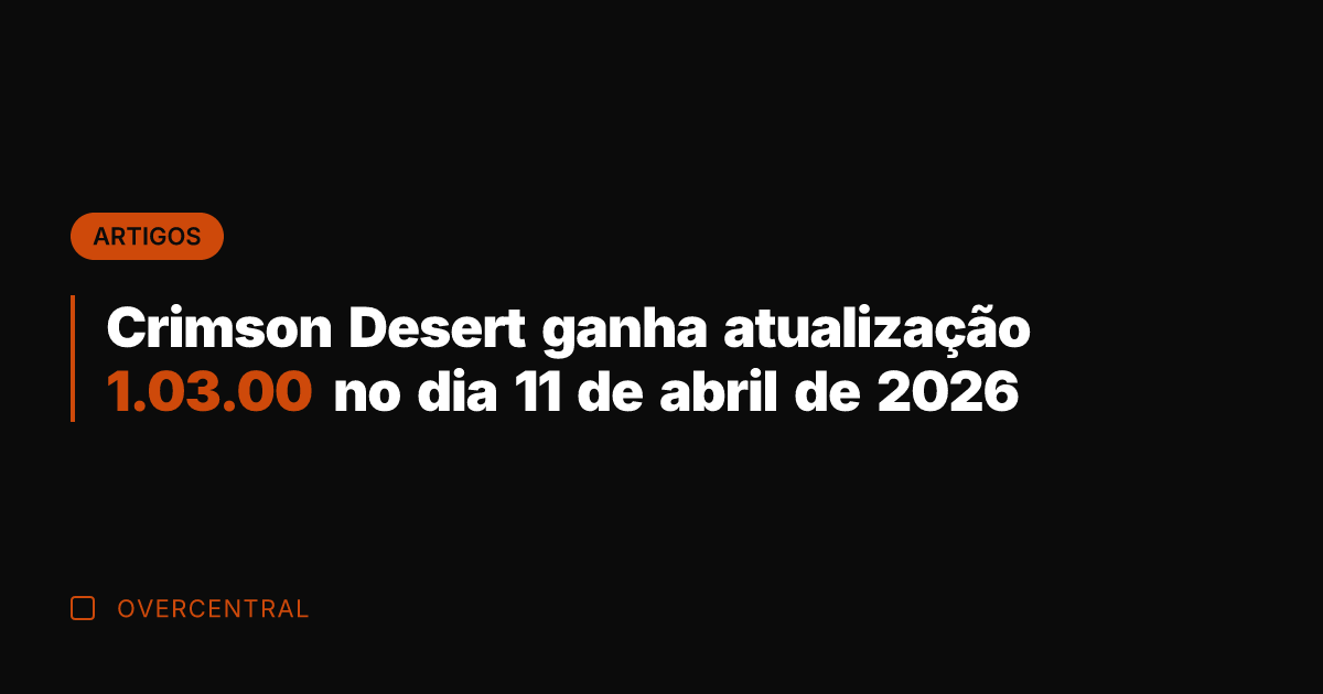 Crimson Desert ganha atualização 1.03.00 no dia 11 de abril de 2026