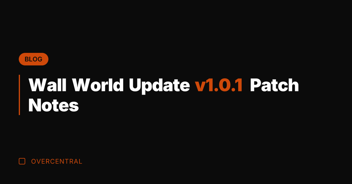 Wall World Update v1.0.1 Patch Notes