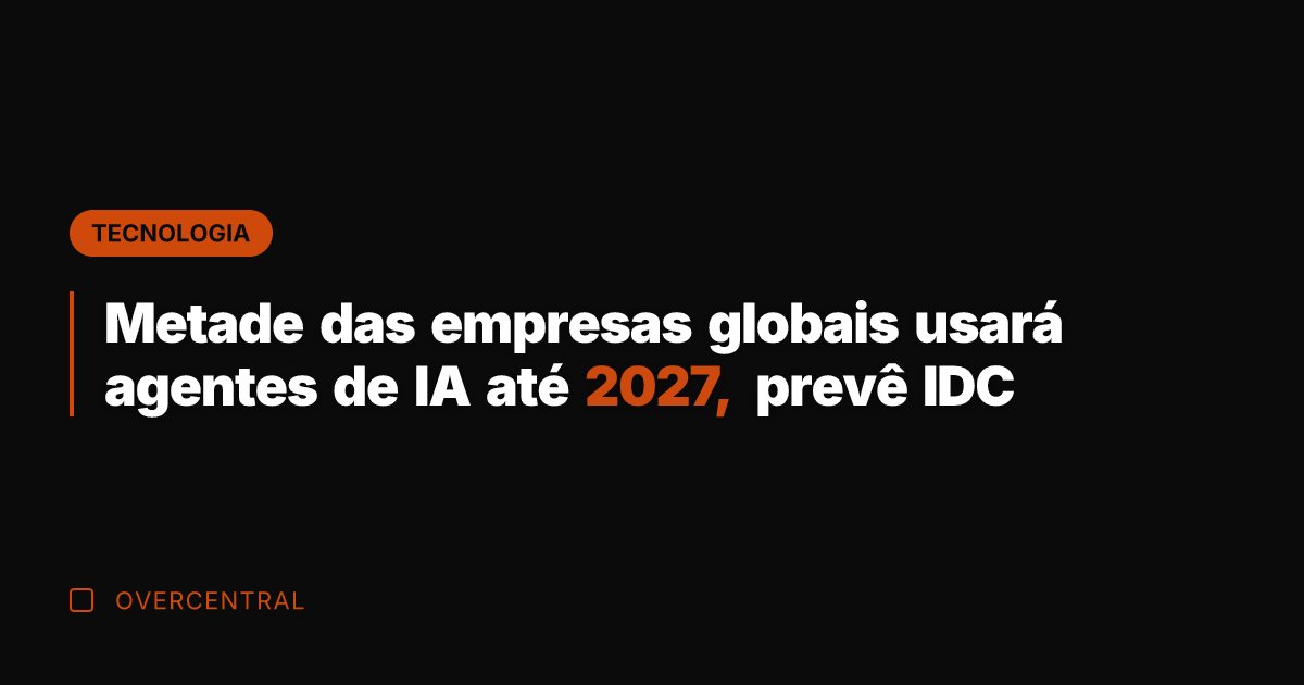 Metade das empresas globais usará agentes de IA até 2027, prevê IDC