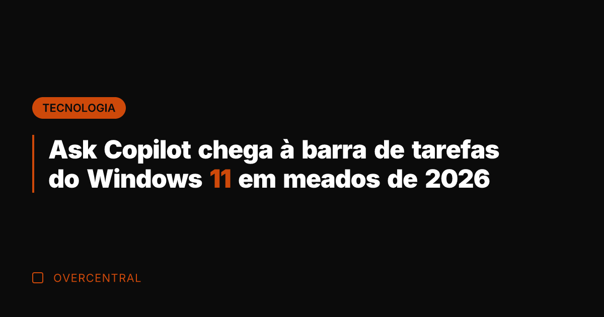 Ask Copilot chega à barra de tarefas do Windows 11 em meados
