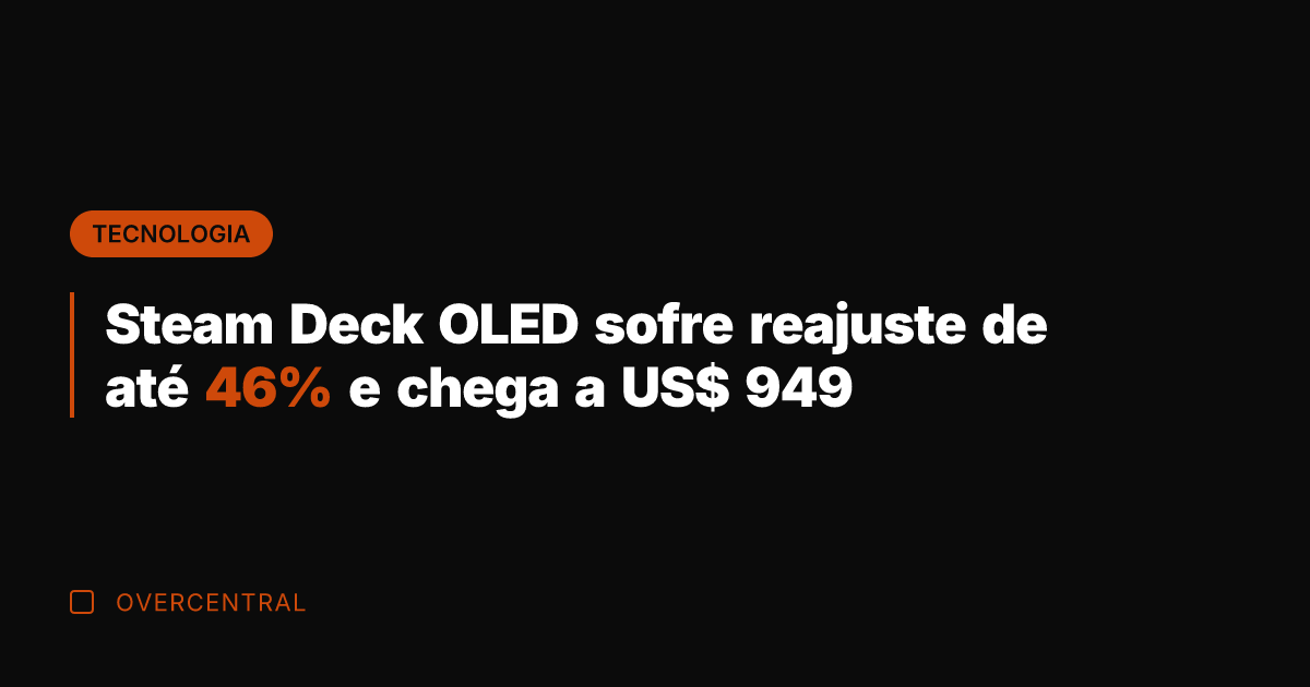 Steam Deck OLED sofre reajuste de até 46% e chega a US$