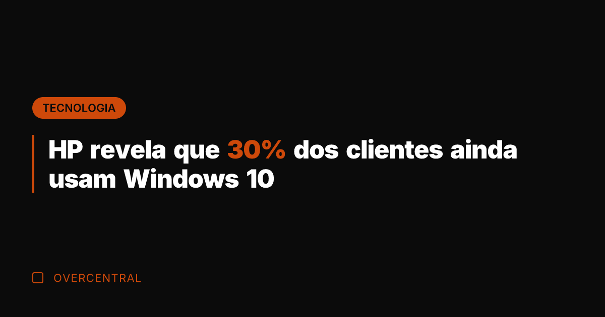 HP revela que 30% dos clientes ainda usam Windows 10