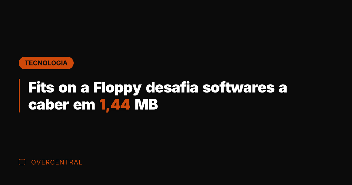 Fits on a Floppy desafia softwares a caber em 1,44 MB