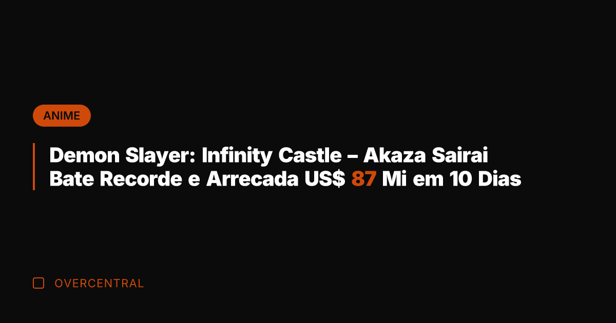 Demon Slayer: Infinity Castle – Akaza Sairai Bate Recorde e Arrecada US$
