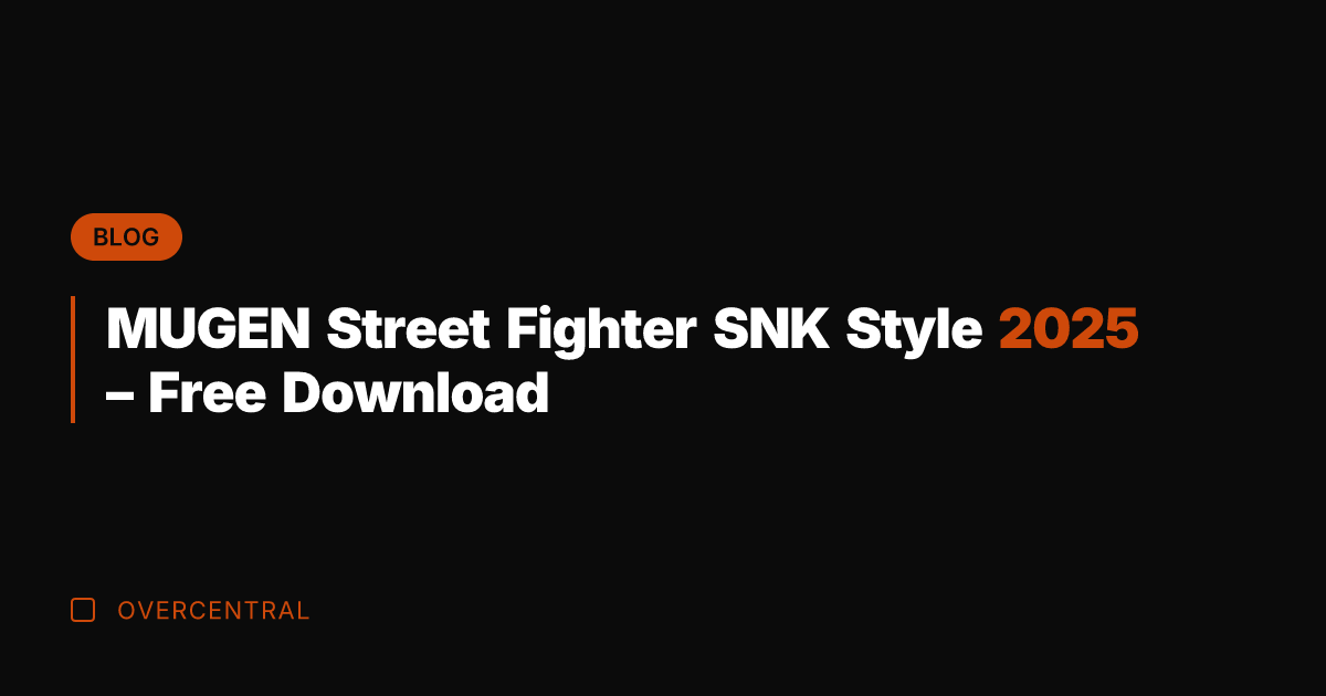 MUGEN Street Fighter SNK Style 2025 - Free Download