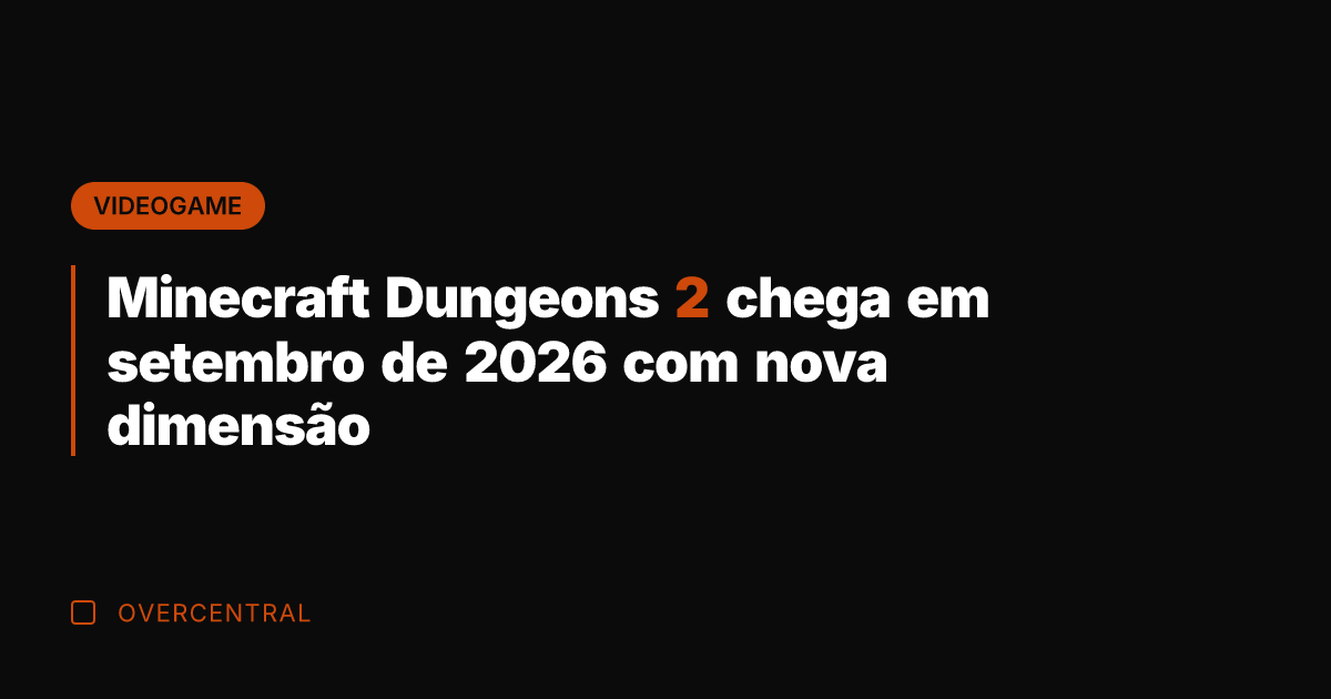 Minecraft Dungeons 2 chega em setembro de 2026 com nova dimensão