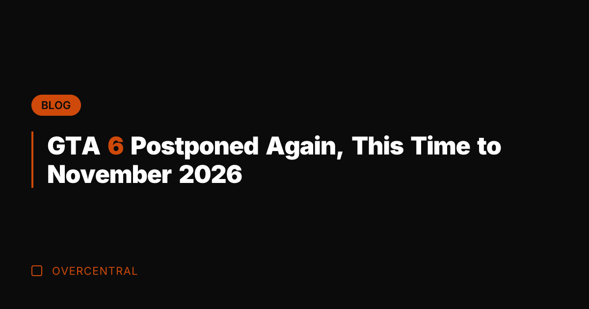 GTA 6 Postponed Again, This Time to November 2026